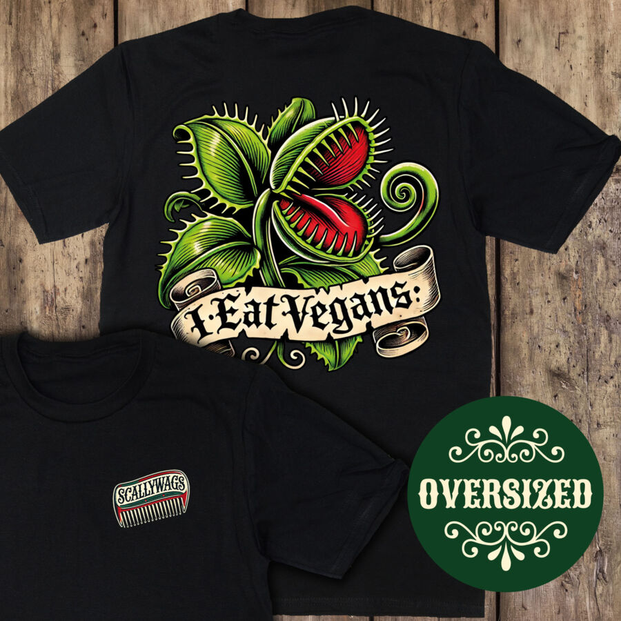 I Eat Vegans Oversized T-Shirt Thumbnail