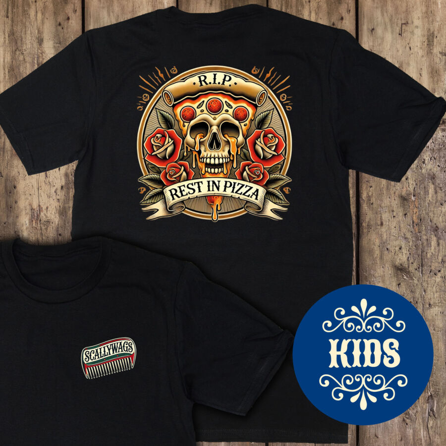 Rest In Pizza Kids T-Shirt Thumbnail
