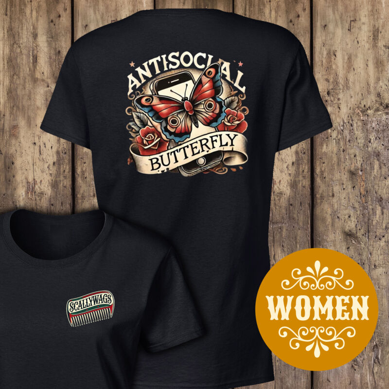 Antisocial Butterfly Women's T-Shirt Thumbnail