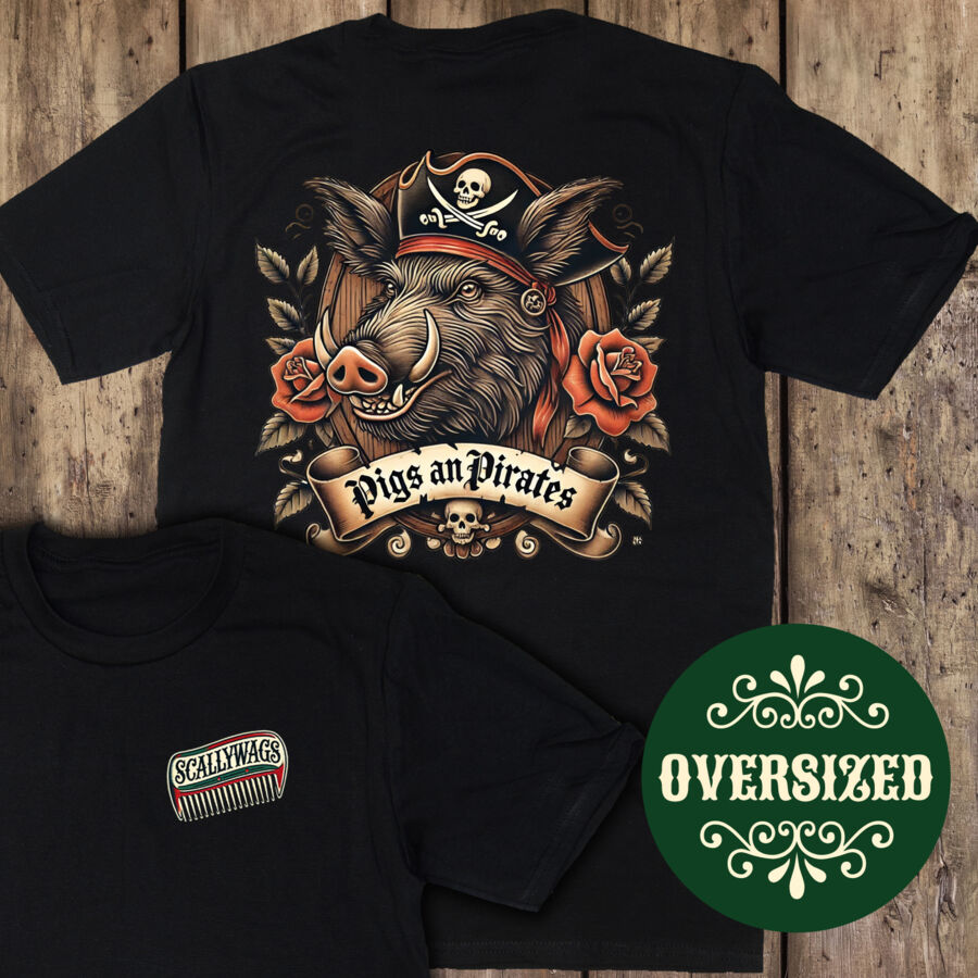 Pigs an Pirates Oversized T-Shirt Thumbnail
