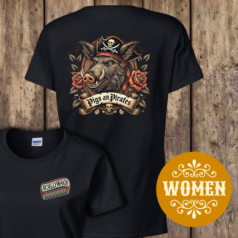 Pigs an Pirates Women's T-Shirt Thumbnail